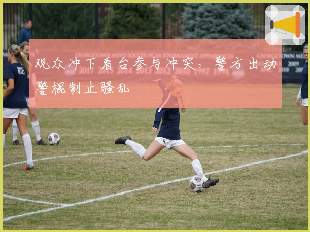 观众冲下看台参与冲突，警方出动警棍制止骚乱