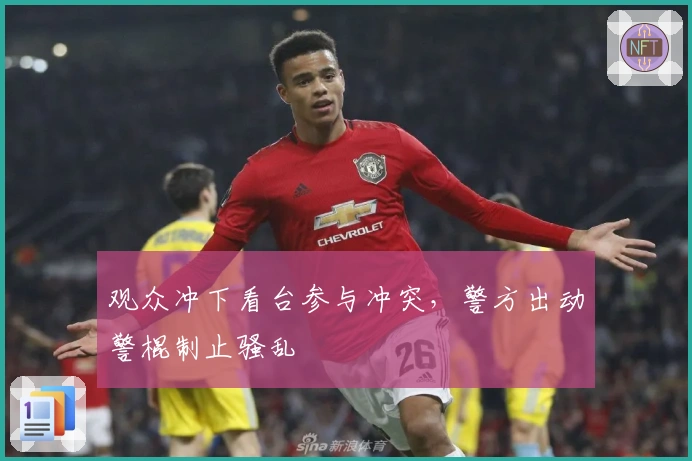 观众冲下看台参与冲突，警方出动警棍制止骚乱